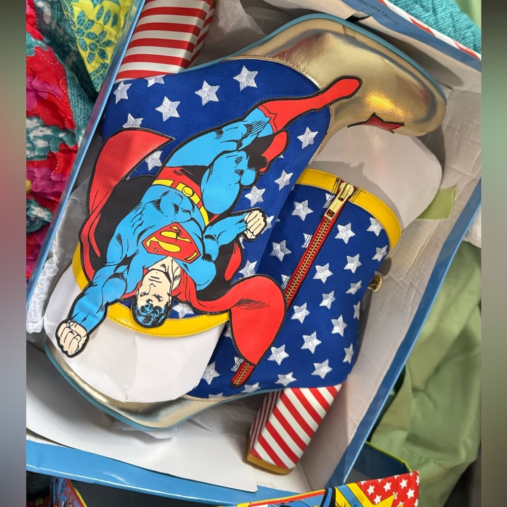 Superman Wonder Woman boots Size 39 irregular choice - Picture 7 of 11